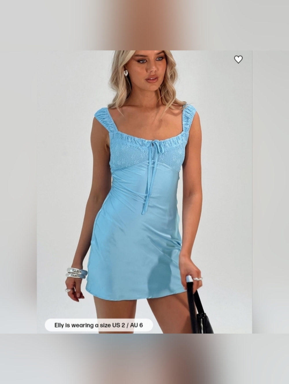 NWT Princess Polly Light Blue Callentani Mini Dress - US 6 - Picture 5 of 8